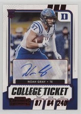 2021 Panini Contenders Draft Picks College Game Ticket Red Noah Gray Auto n1u
