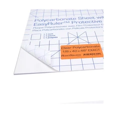 Polycarbonate Clear Plastic Sheet 40" X 48" X 0.118" (1/8") Exact with EasyRu...