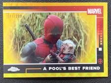 A Pool's Best Friend 2025 Topps Chrome Deadpool Yellow Wave Refractor /399 #74