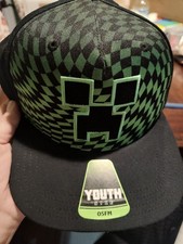 Minecraft Creeper Mojang Snapback Youth Baseball Cap New