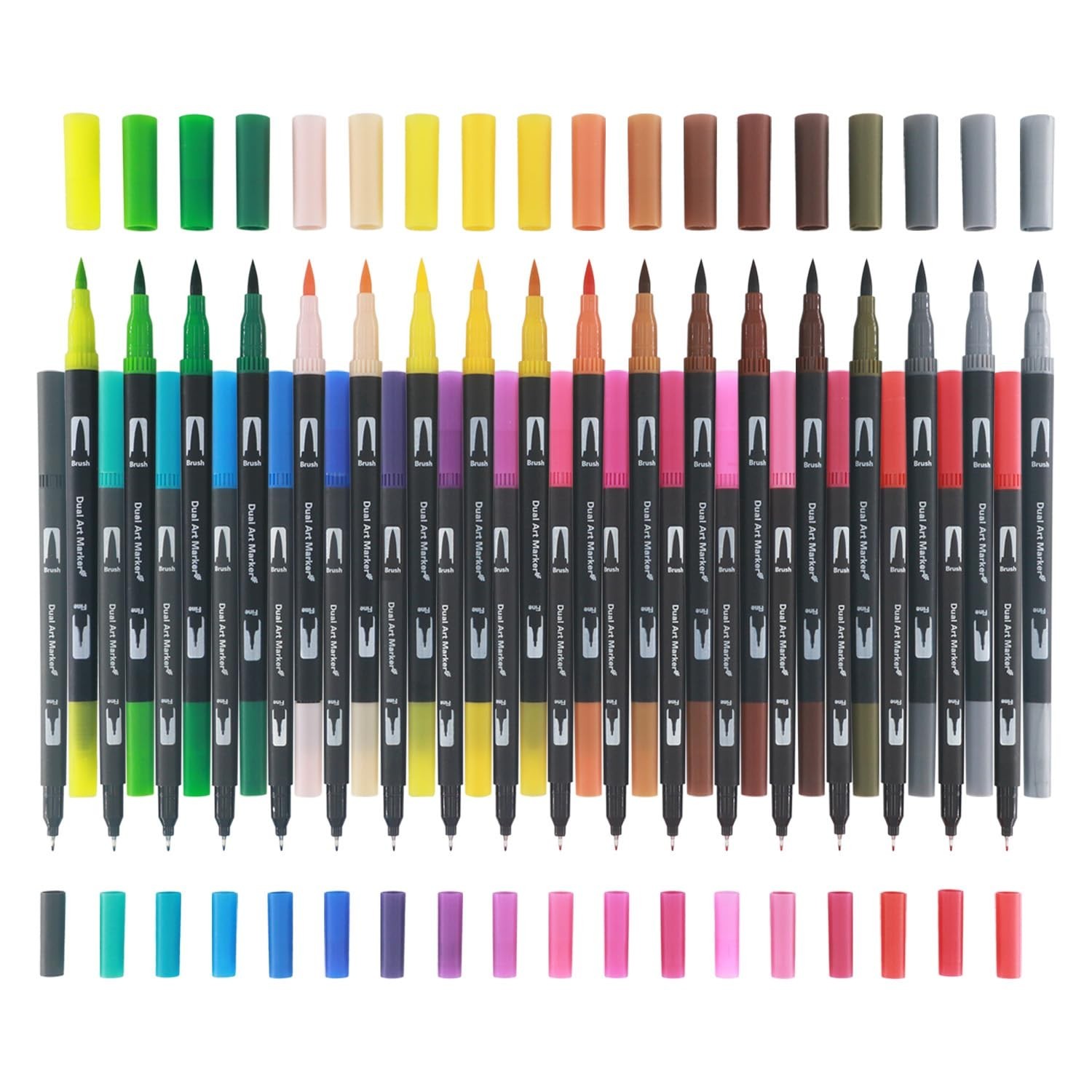 Markers for Adult Coloring Books No Bleeding, Set of 36 Colors, Coloring Pens...-image