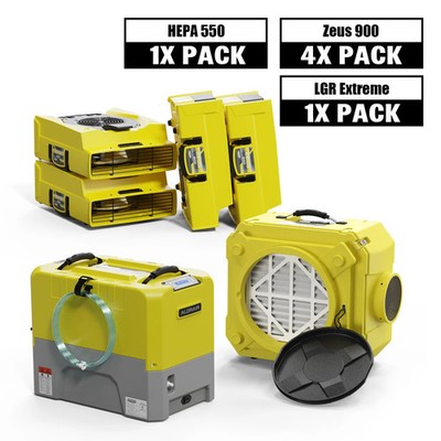 AlorAir Combo Pack -Water Damage Restoration Dehumidifier Air Mover Air Scrubber