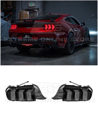 For 24-Up Ford Mustang S650 EURO Sequential Signal LED Smoked Rear Taillights