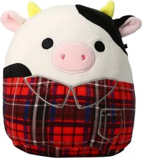 Squishmallows 8" Connor the Cow in Plaid Shirt