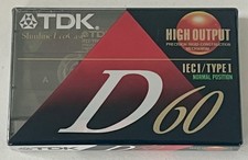 Sealed TDK D60 Blank Cassette Tapes New IECI Type I High Output