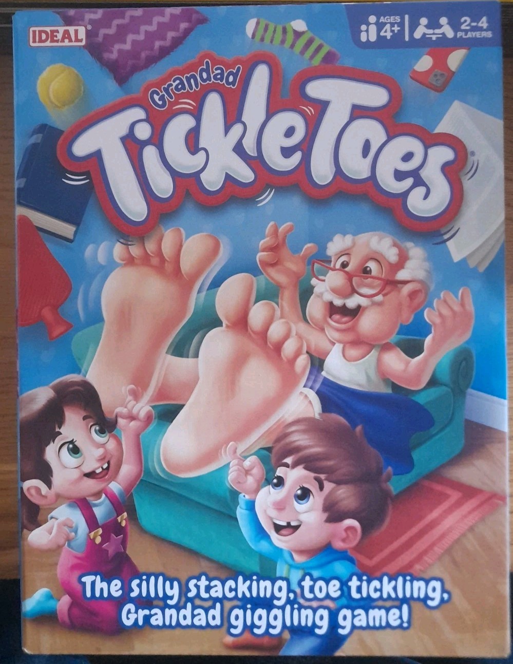 Ideal Grandad Tickle Toes Kids Family Board Game Fun Party Game Age 4+