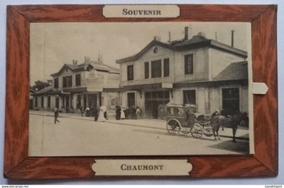 Souvenir de Chaumont - La Gare - Systemkarte, Korrespondenzblock - rechte Seite
