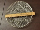 Federal Glass Pioneer 11.5” Clear Fruit Pattern Serving Plate Vintage USA