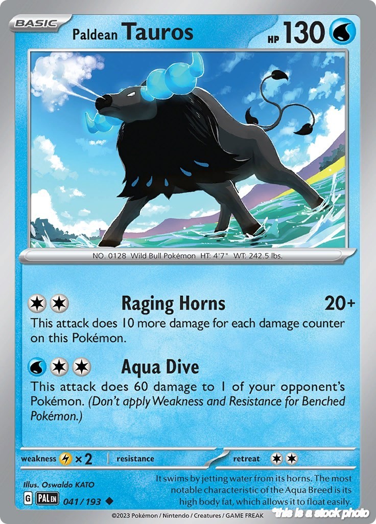 Paldean Tauros PAL 041/193 Pokémon Paldea Evolved Uncommon EN NM