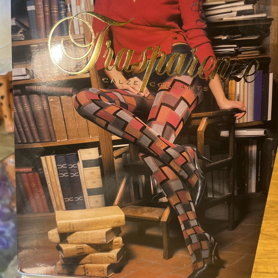 Sexy Medias Trasparenze Rabelais Multicolor Cuadradas Estampadas 4 Grandes L Nuevas en Paquete Foto 2 de 4