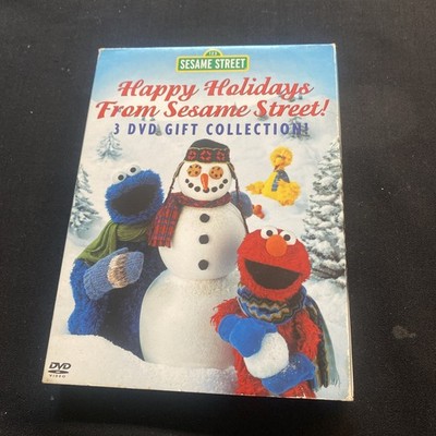 Sesame Street Happy Holidays DVD Used 3 Disc Gift Set Elmo Cookie Monster