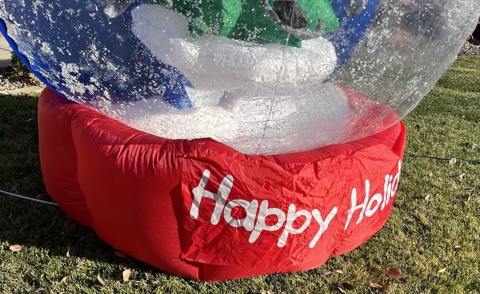 Gemmy 6' Airblown Inflatable Snowman Rotating Snow Globe Lights Up Christmas - Image 4 of 4