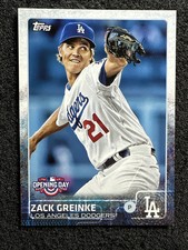 ZACK GREINKE #85 2015 Topps Opening Day Los Angeles Dodgers