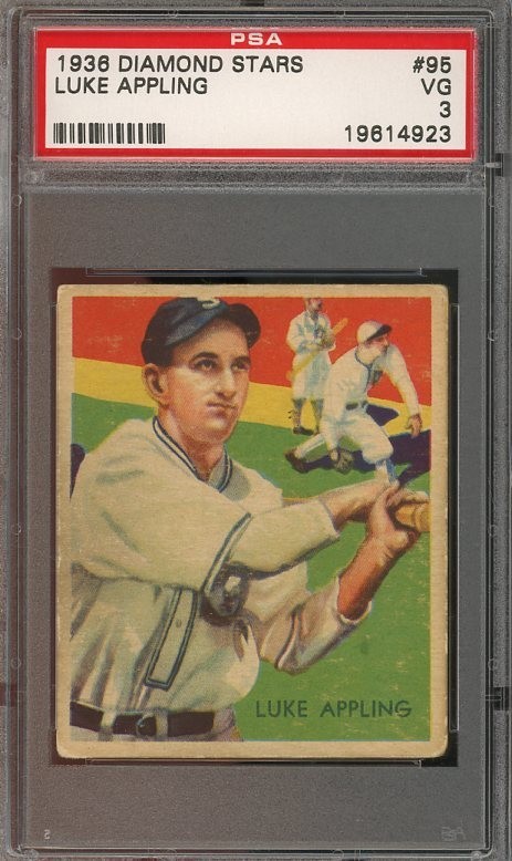 1936 Diamond Stars #95 Luke Appling HOF VG PSA 3 Chicago White Sox 4923