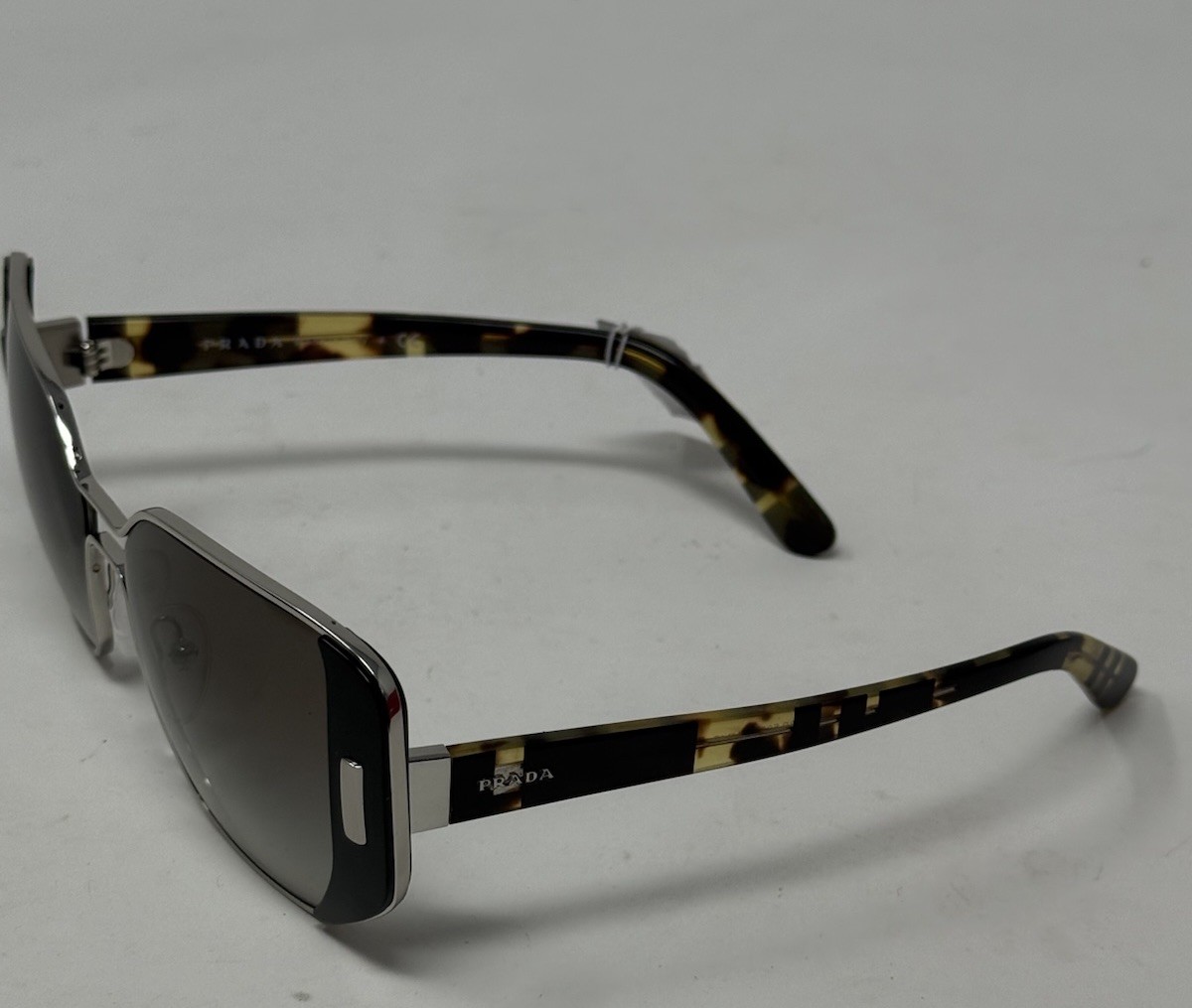 PRADA Sunglasses SPR 59S 1AB-0A7 54-16 Silver & Black Frame w/ Grey Gradient thumbnail 6