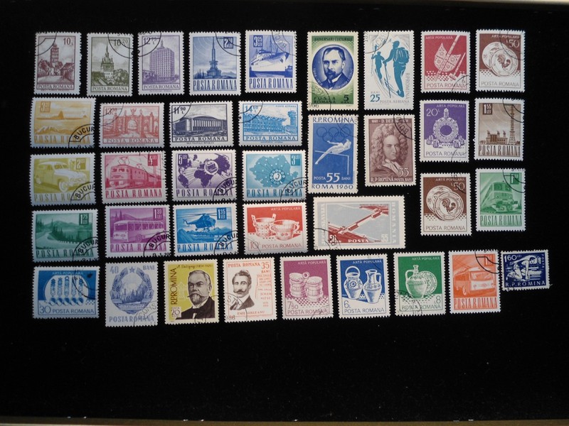 1960-68 Romania Stamps Lot of 37 CTO NHOG