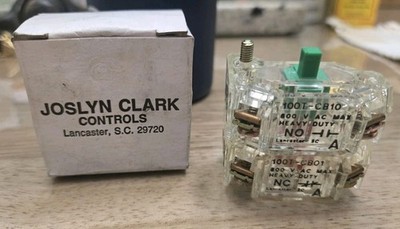 NEW NOS Joslyn Clark 100T-CB11 Contact Block Danaher Push Button Switch