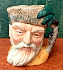 D6546 Robinson Crusoe Toby Mug Royal Doulton Character Jug 1959 2.75" Palm Tree