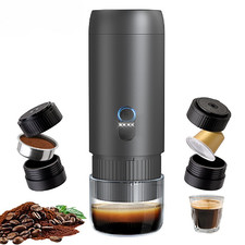 MACCHINA CAFFÈ ESPRESSO PORTATILE 20 BAR CAPSULE POLVERE RICARICABILE VIAGGIO