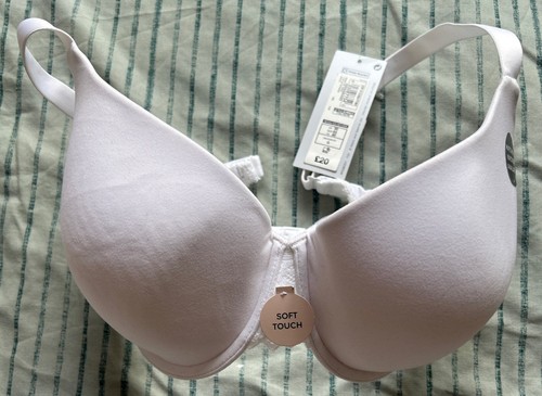 BNWT M&S White Soft Touch Bra Size 30G £20 | eBay