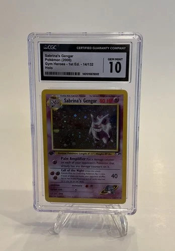 2000 POKEMON GYM HEROES 1ST EDITION #14 SABRINA'S GENGAR CGC 10