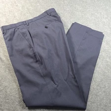 Hugo Boss Dress Pants Mens 32R Navy Blue Wool Blend Regular Fit Leonon1 Office
