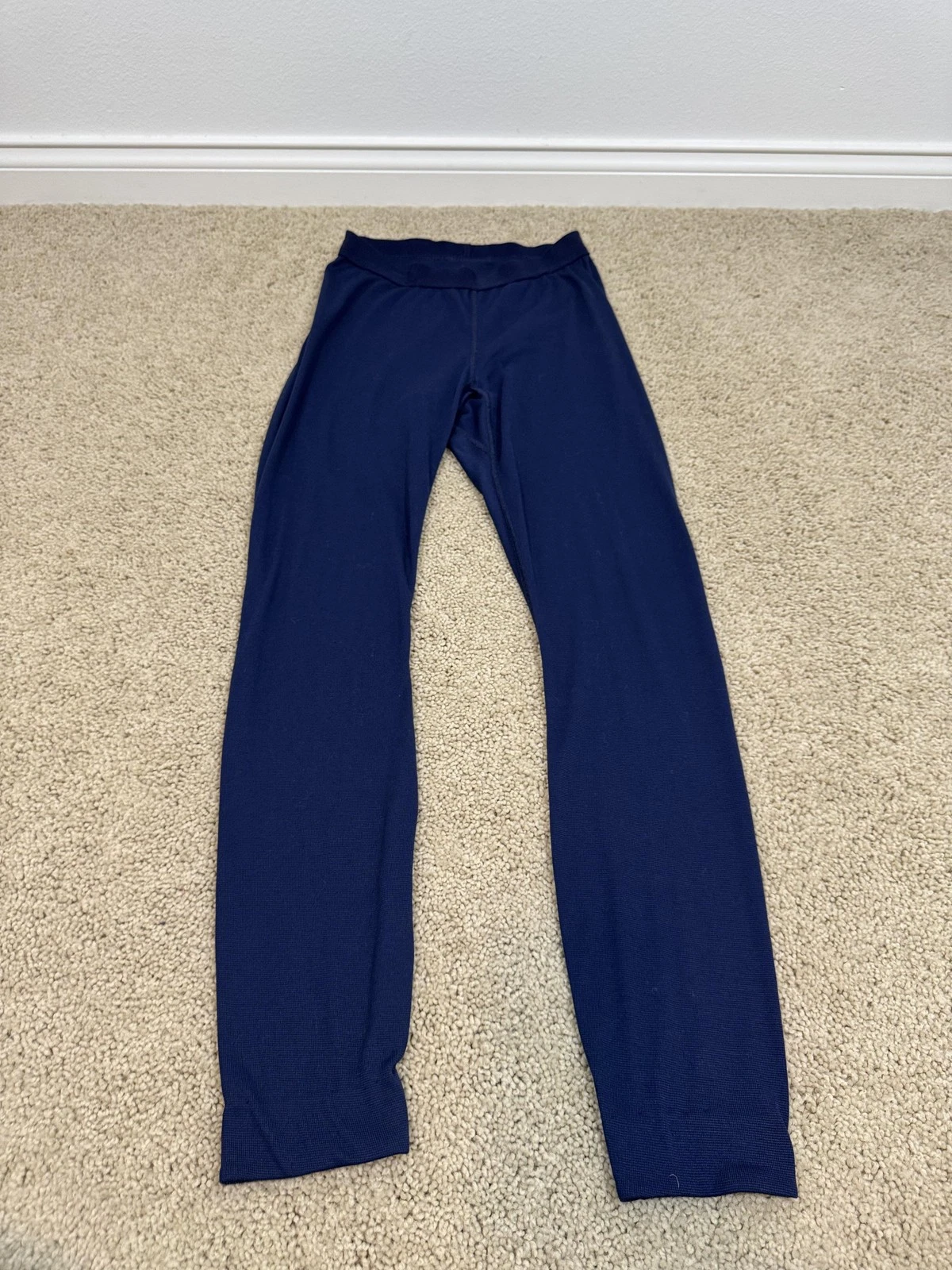 Vintage Patagonia Capilene Leggings Men Small Blue Thermal BaseLayer USA DIY HEM