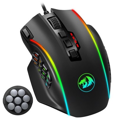 Gaming Mouse, MMO Mouse Gaming UP 12400 DPI, 19 Macro Programmable Buttons, R...