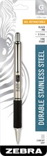 Zebra Pen STEEL G-402 Retractable Gel - 1 Count Pack of 1 , Black A