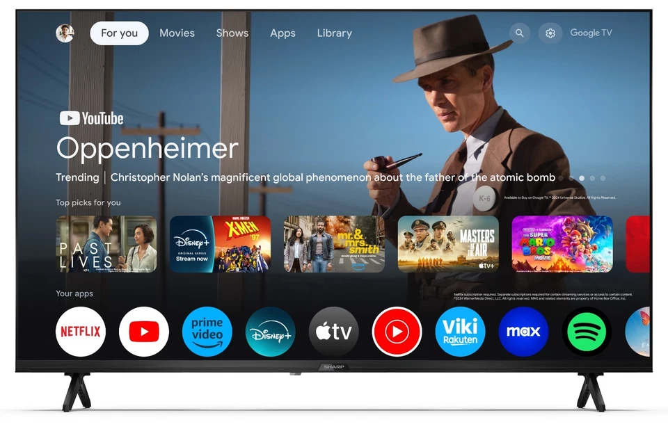 Televisore SMART TV GOOGLE SHARP 40GF2265E 40" FHD DVB-T2 WiFi - Immagine 3 di 4