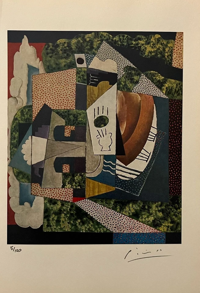 Impresión original firmada de Pablo Picasso, certificado de autenticidad y tasación por $3,500 USD (%7) Foto 2 de 4