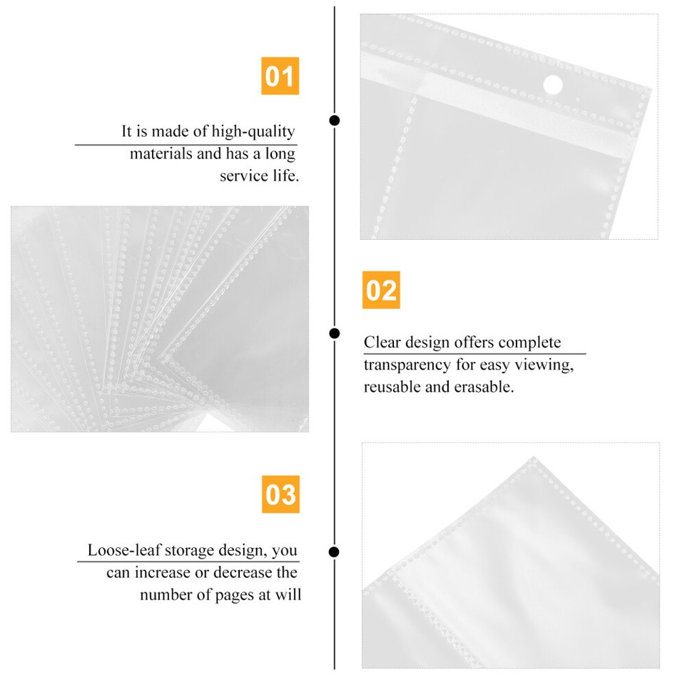 20 Pcs Baseball Card Binder Sleeves Album Supplement Page Name eBay