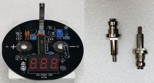 Digital voltage display board for 4" diam car audio capacitor + 2 post screws