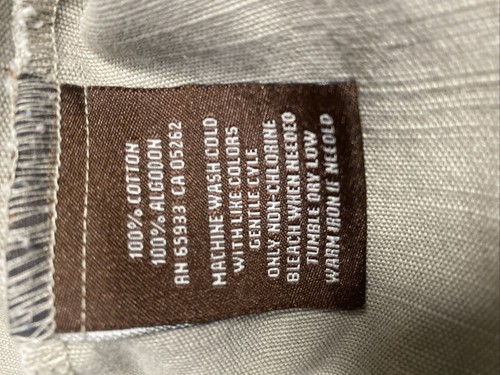 Camicia Point Zero uomo XL kaki beige colletto bottoni manica lunga cotone - Foto 10 di 10