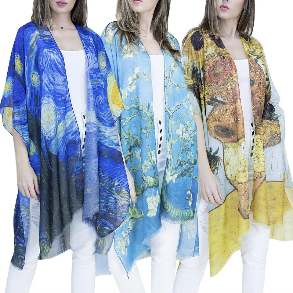 Women's Kimono Bathing Suit Beach Cover Up Summer Swimsuit Wrap Shawl Cardigan