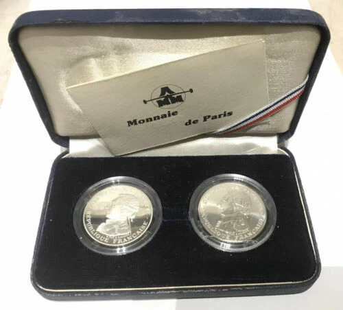 Boîtiers FDC, BU, BE de pièces de monnaie françaises qualité FDC, sur semeuse