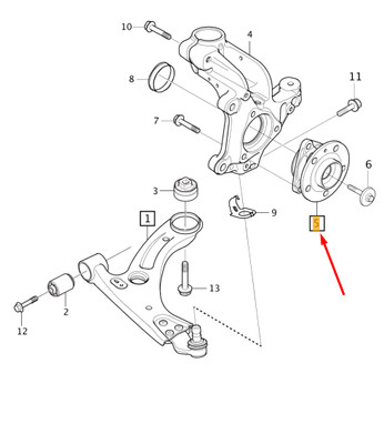 VOLVO Xc40 Rdesign Pro T5 2022 Hub Left Side Front 32329657 for 