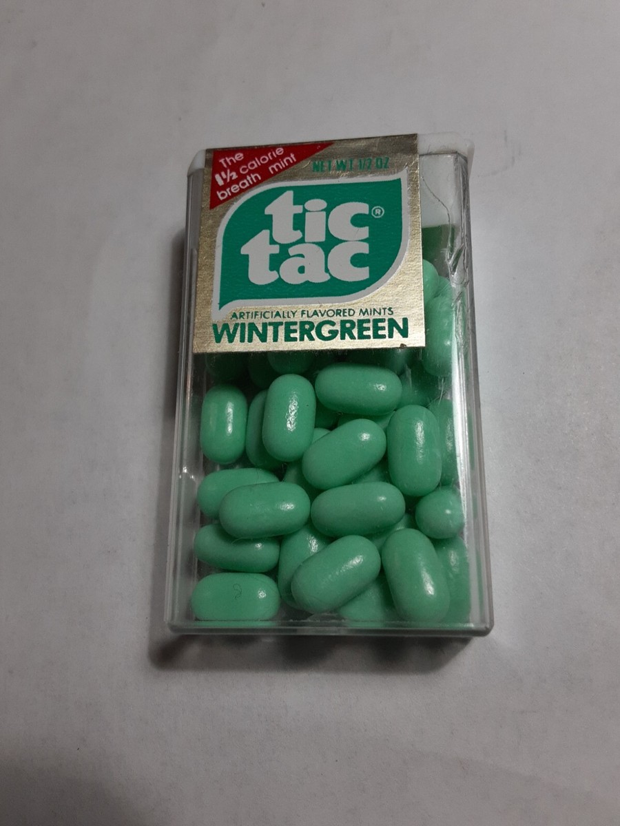 Tic Tac Breath Mints WINTERGREEN Flavored Candy 1/2 oz 1984