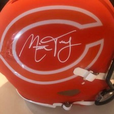 MITCHELL  TRUBISKY  BEARS SIGNED FULL SIZE AUTH.  SPEED AMP HELMET FANATICS