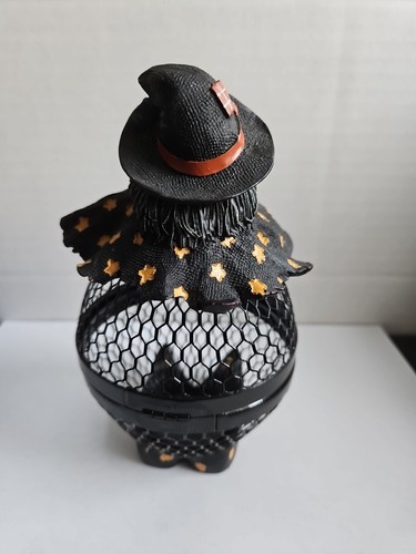 See's Candy Metal Mesh Halloween Candy Holder - Cute Witch With Black Cat - Picture 5 of 12