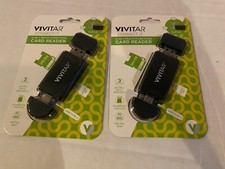 Vivitar Connect It 5-1 Multi Function SD  Micro USB Card Reader Set Of 2