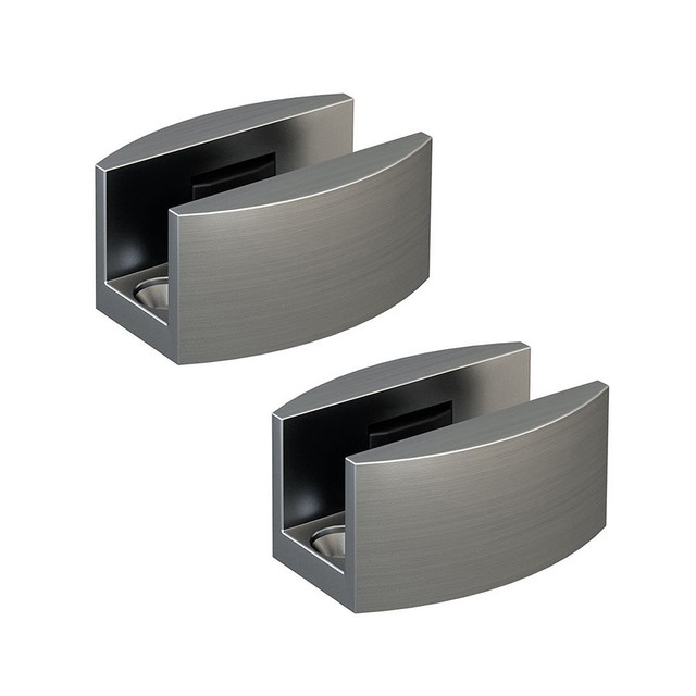 Stainless Steel Floor Guide for Frameless Sliding Glass Door Set of 2