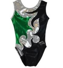 NEW Obersee Girls Gymnastics Leotard - Mia Green, CXXS, XX-Small, O3GL064