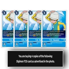 T.K. Takaishi BT8-087 U Uncommon Blue Digimion TCG Card Playset