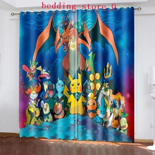 Tende Oscuranti 3D Spesse Bambini/Pokemon Pikachu Anello Termico Occhiello Superiore/Tende - Foto 49 di 93