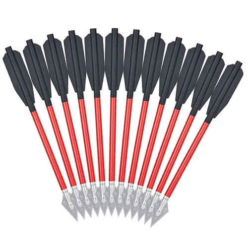 6/12 piezas 6.5" pernos de caza puntas de acero flechas de aluminio tiro con arco mini pistola Xbow - Imagen 5 de 6