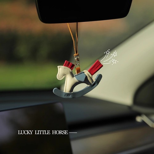 Car interior pony car pendant Leather pendant rearview mirror car pendant - Picture 4 of 12