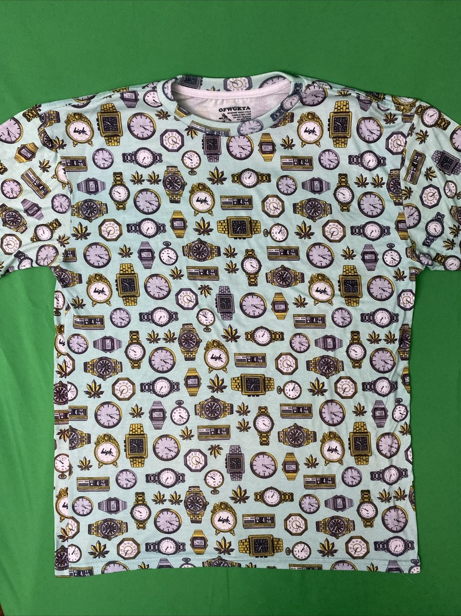 Odd Future OFWGKTA Aqua Large shirt 4:20 CLOCKS Stoner High DARN