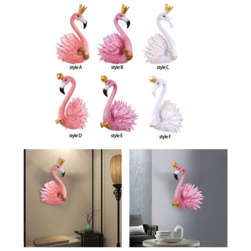 Creative 3D Flamingo Wall Hanging Decor Resin Craft Wall Sculpture Flamingo