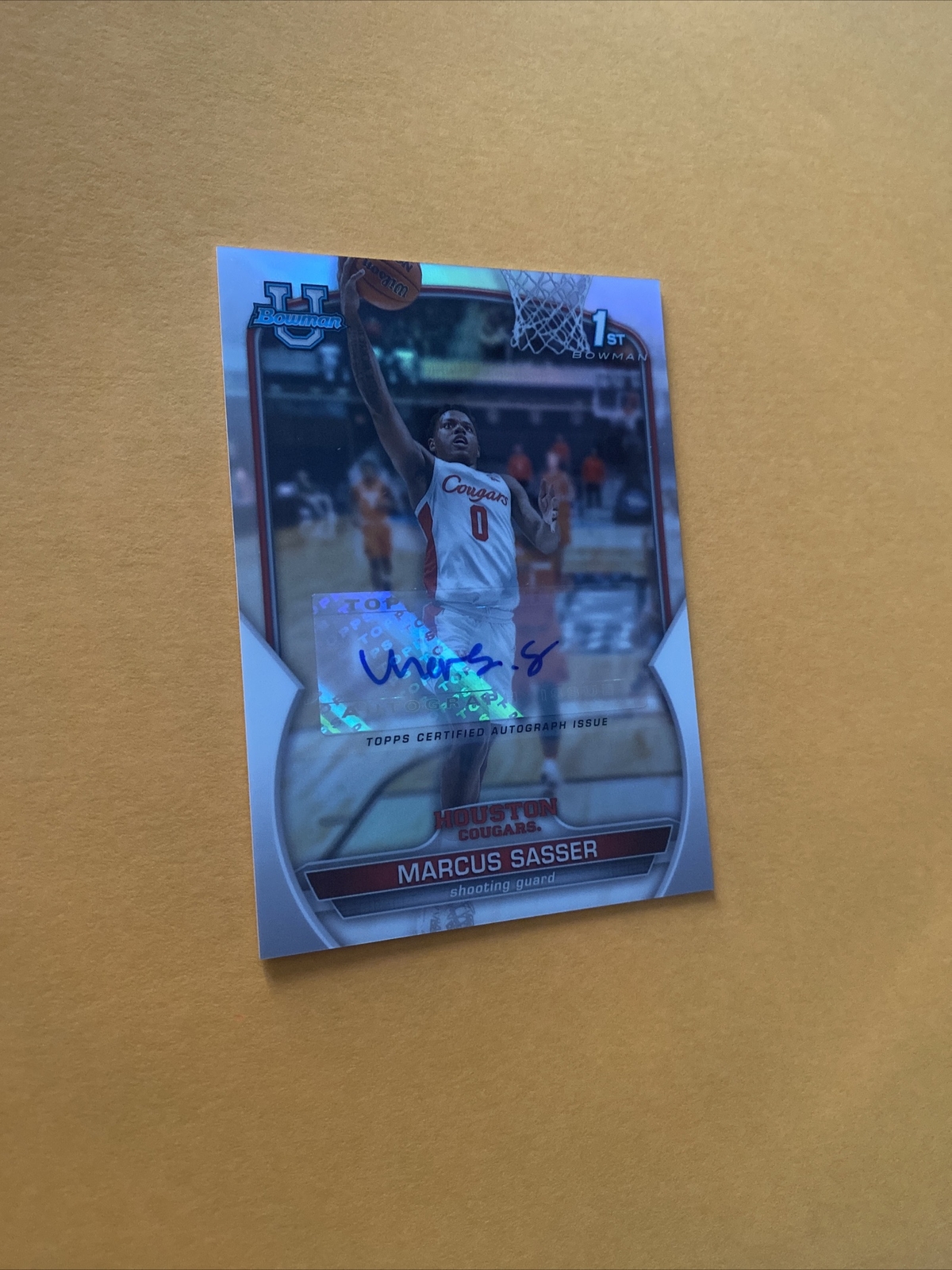 2022-23 Bowman Chrome University Marcus Sasser Rookie Auto RC #93